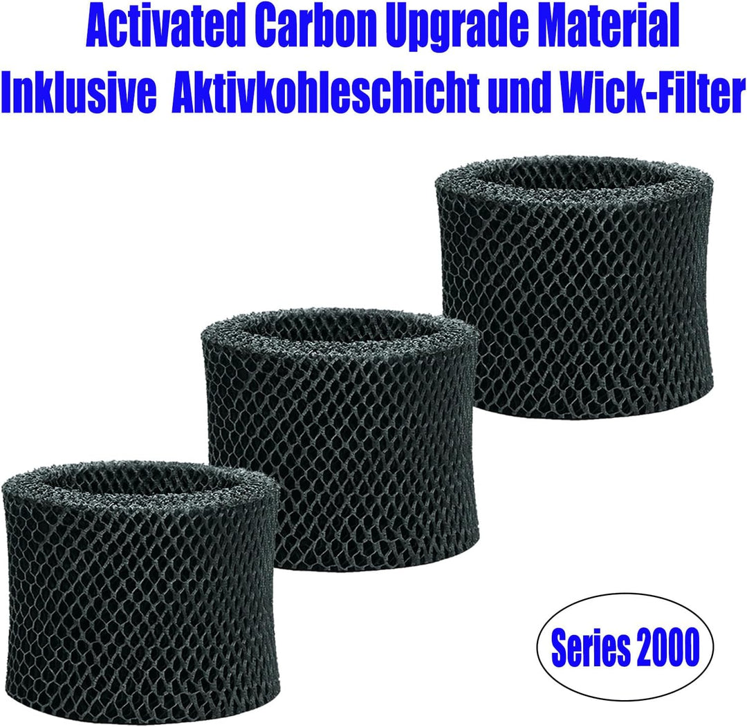 3er FY2401/30 Ersatzfilter für Philips Series 2000 Luftbefeuchter | Activated Carbon Upgrade Filter
