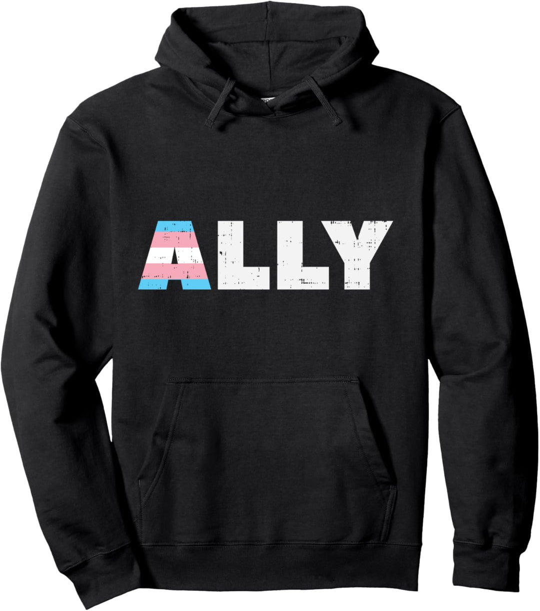 Ally Transgender Transsexual Trans Pride Flag LGBT Men Women Pullover Hoodie