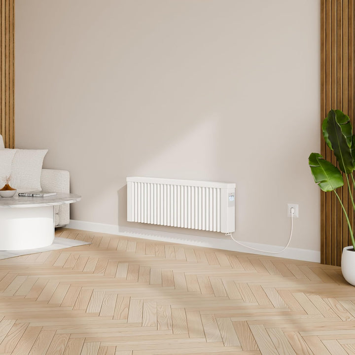 AeroFlow Elektroheizung mit Schamotte Speicherkern FlexiSmart Pro WLAN Fähig App Steuerung (SLIM 120