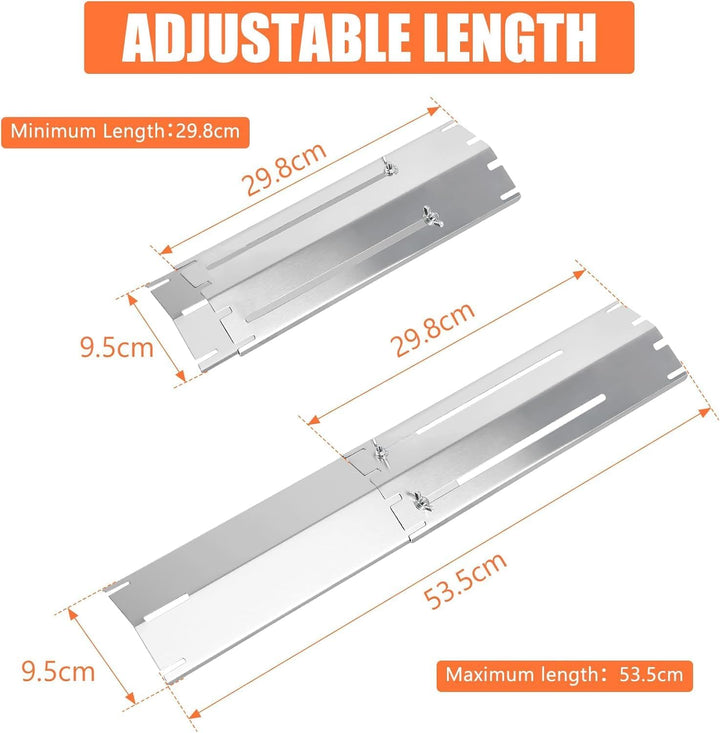 Denmay 31 bis 44CM Einstellbare Grillbrenner aus Edelstahl, Ersatzteile Crossover Rohr und 30 to 53C