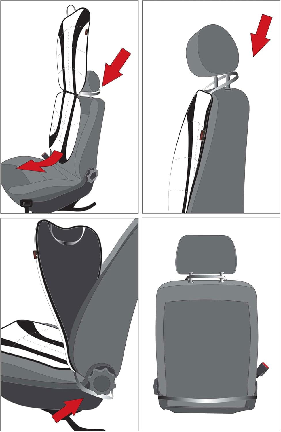 Walser Auto-Sitzaufleger Ravenna, Auto-Sitzauflage, Sitzschoner-PKW universal, Autositzschoner aus K