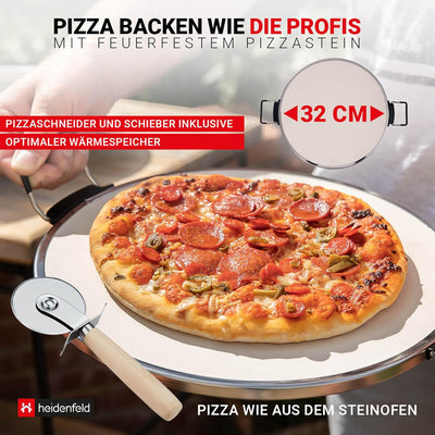 Heidenfeld elektrischer Pizzaofen Napoli - Pizza Maker - Pizza Ofen - Extra grosses Sichtfenster - 1