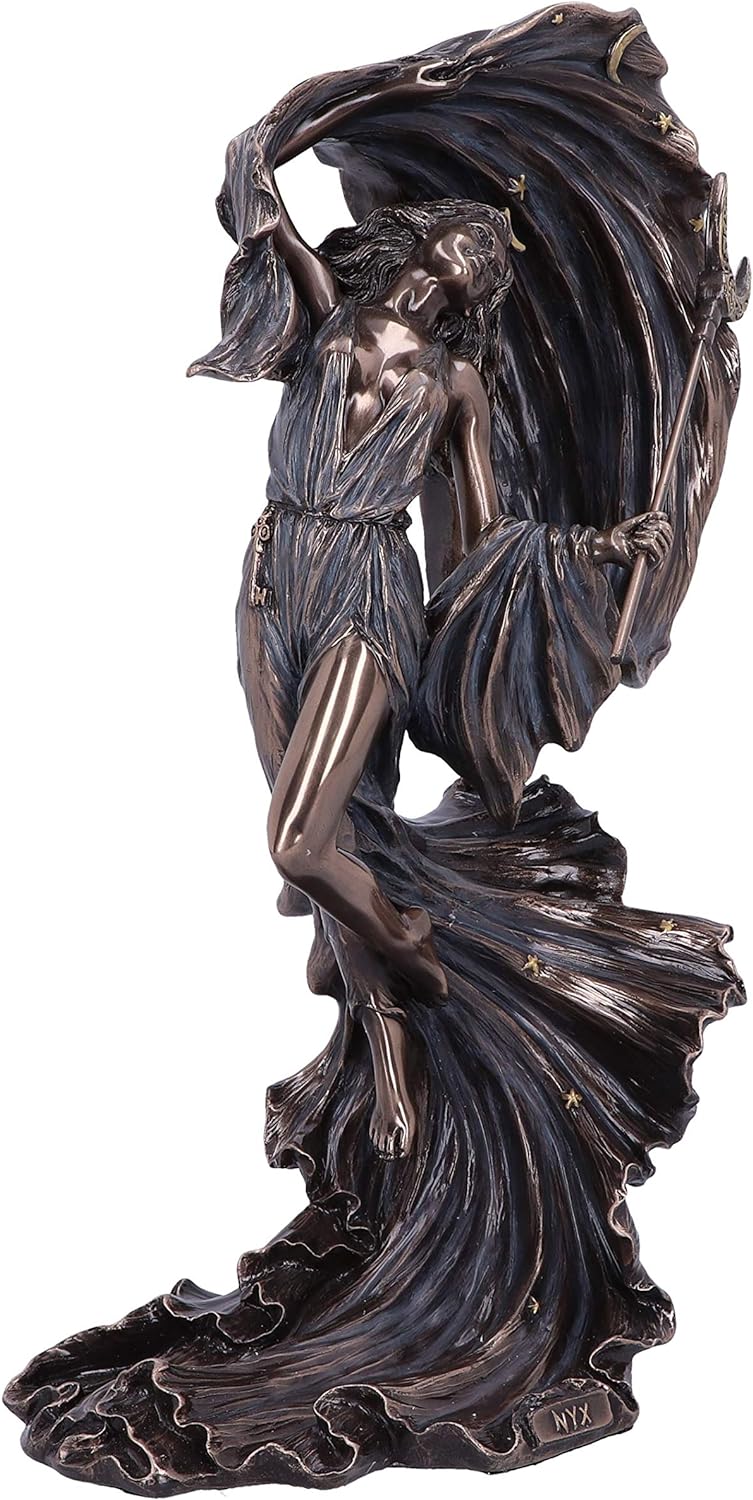 Nemesis Now Bronzefigur Nyx, griechische Göttin der Nacht, Bronze, 27.5cm