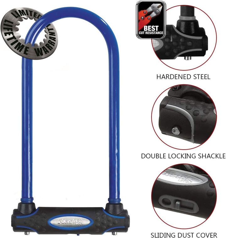 MASTER LOCK Bügelschloss [Schlüsselschloss] [mit Halterung] [Zertifiziertes Fahrrad Schloss - Secure