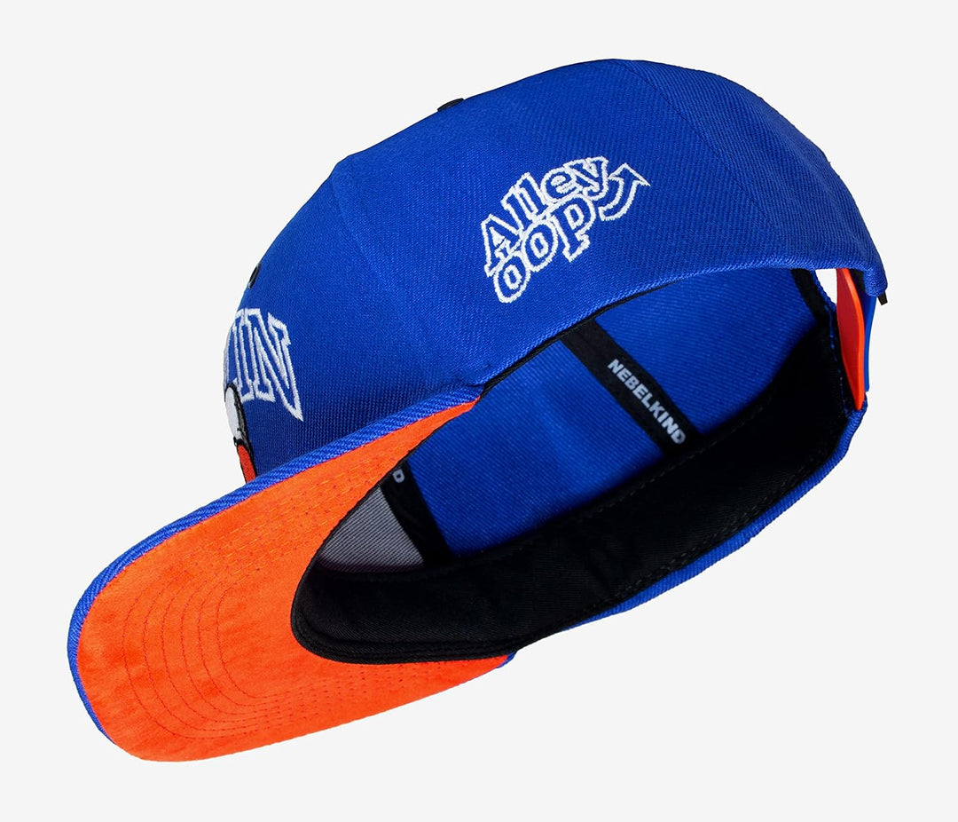 Nebelkind Snapback Cap Ballin' Blau Orange Basketball-Comic-Figur Grössenverstellbar Unisex One Size