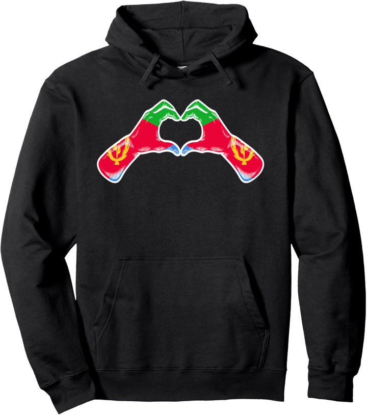 Eritrea-Flagge Eritreanisches Herz Pullover Hoodie