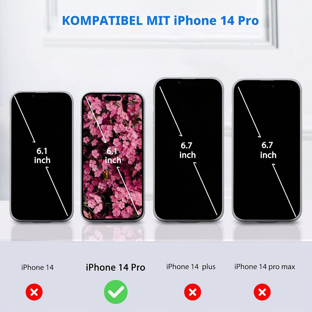 HUOBAO Batteriehülle für iPhone 14 Pro, [6000mAh] Ladekoffer für iPhone, schützende tragbare Ladetas