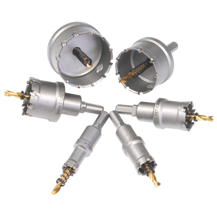 ASNOMY 8pcs grosses Lochsäge Hartmetall-Bohrer, 16–60 mm, hochwertiger TCT-Bohrer-Lochsägen-Set, tit