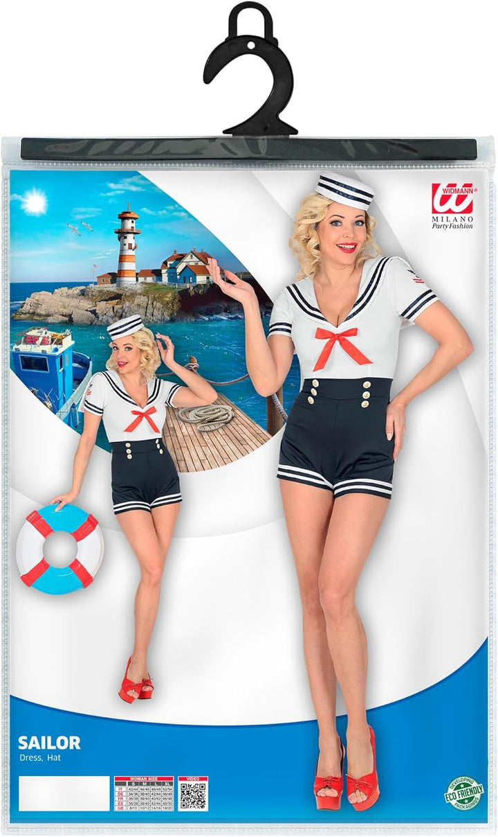"SAILOR" (dress, hat) - (L), L