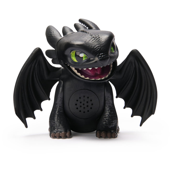 Dreamworks How to Train your Dragon, Interaktiver Mini-Drache Ohnezahn, Figur mit Soundeffekten, Spi