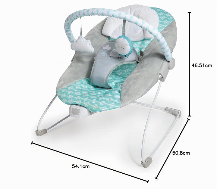 Ity Ingenuity, Bouncity Bounce, Goji, vibrierende Babywippe Deluxe mit abnehmbarer Kopfstütze, 2 Spi