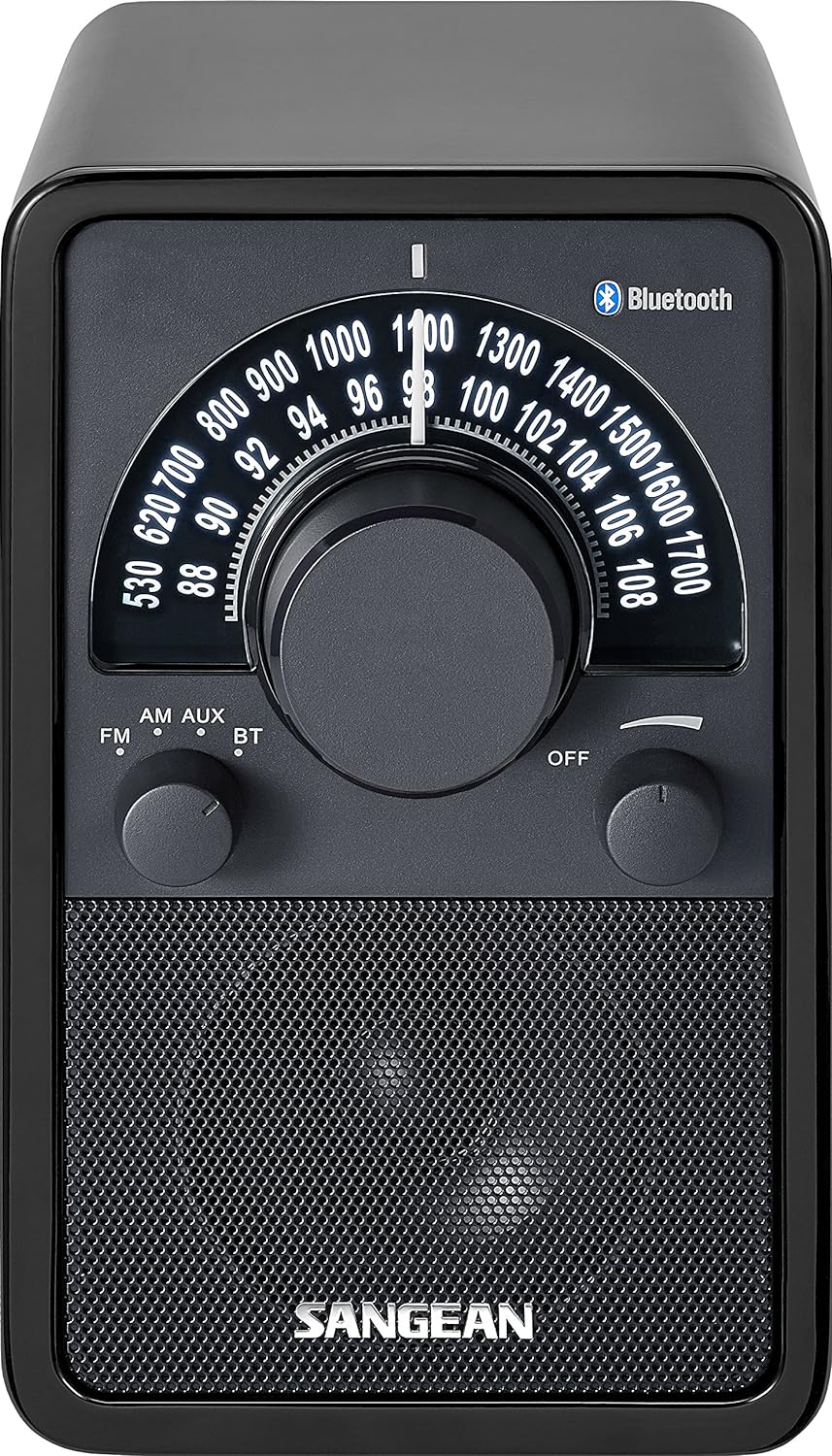 Sangean WR-15BT Retro bluetooth Radio mit AM und FM - Schwarz