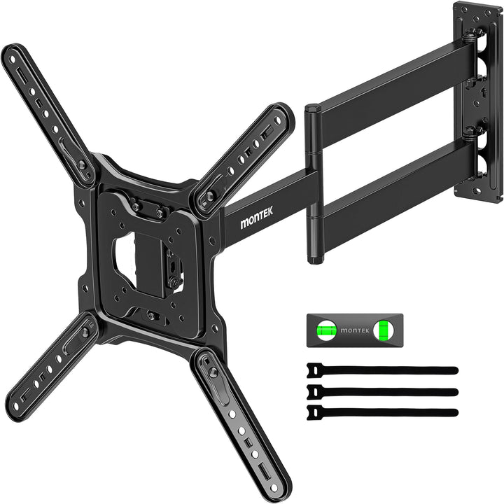 monTEK Lang Arm 728mm TV Wandhalterung Schwenkbar für 23-65 Zoll Fernseher, ausziehbare TV Halterung
