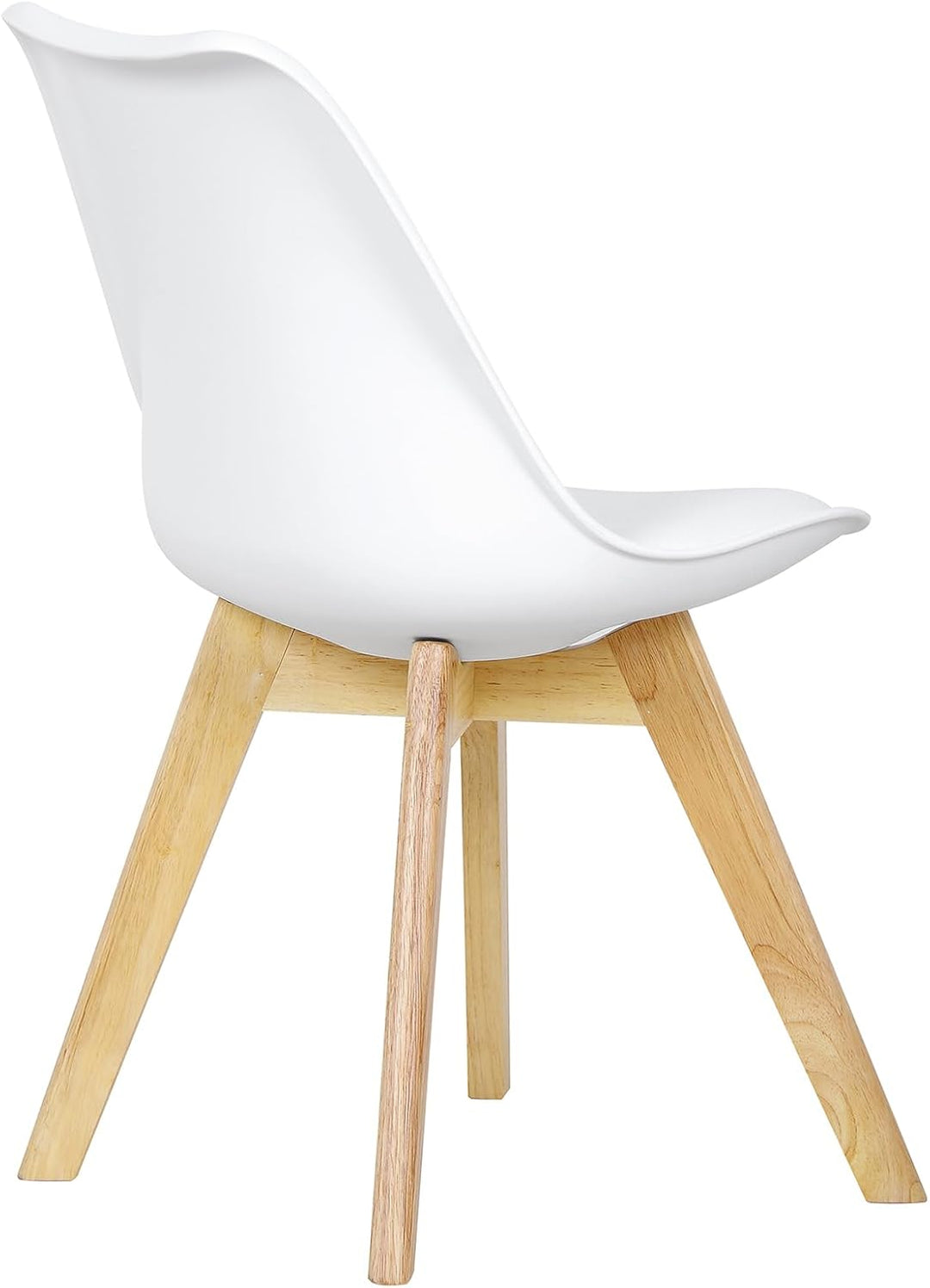 WOLTU® 4er Set Esszimmerstühle Küchenstuhl Design Stuhl Esszimmerstuhl Kunstleder Holz Weiss BH29ws-