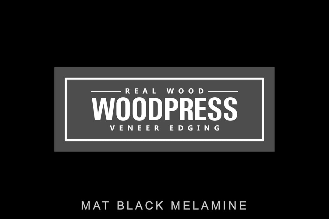 WoodPress® 15mm Mattschwarz Melamin Kantenumleimer mit Schmelzkleber – 50m Industrielle Rolle – Einf