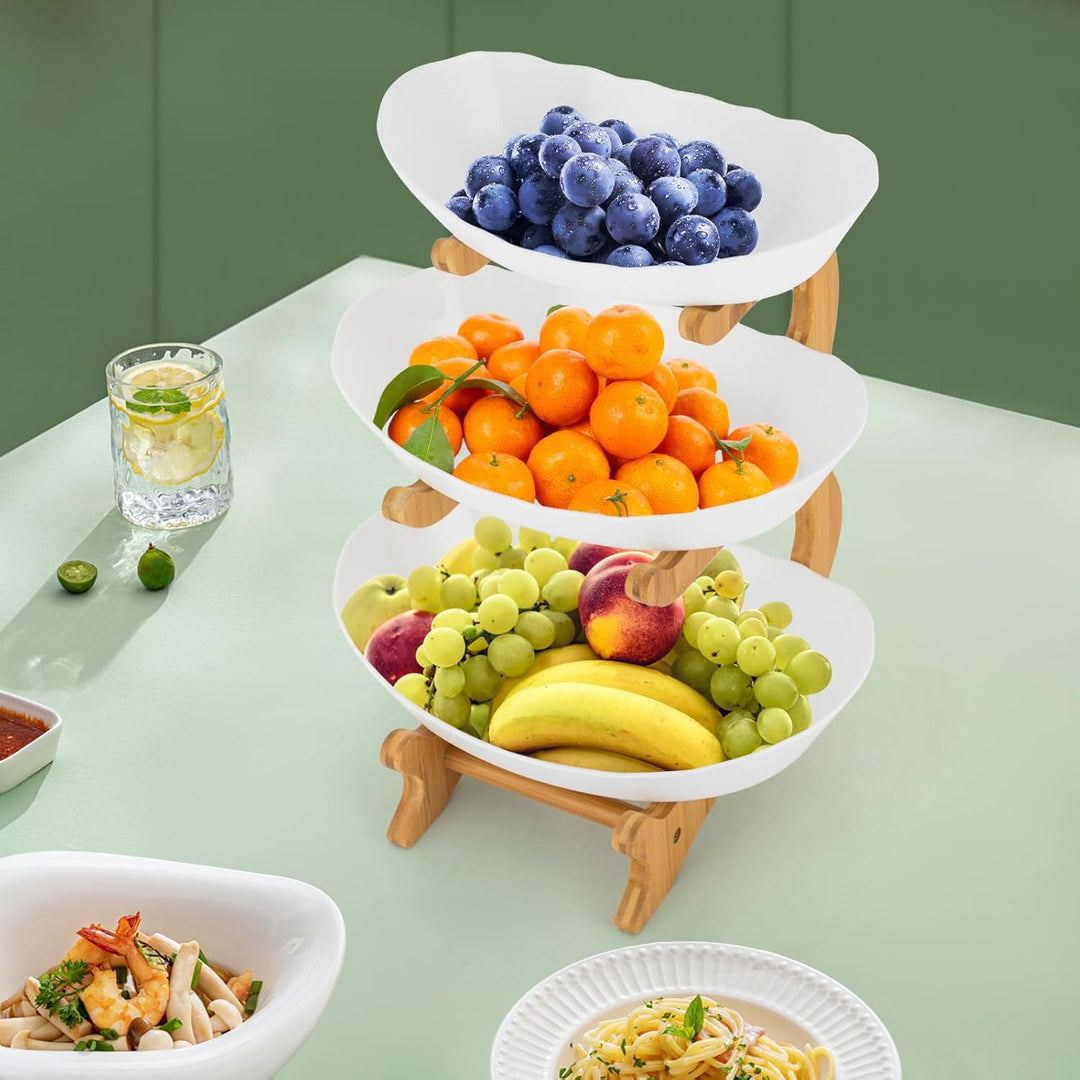 Etagere Obst 3 Stöckig Obstschale Keramik Obst Etagere Universal 3-stufiges Tablett Mit Ständer Für