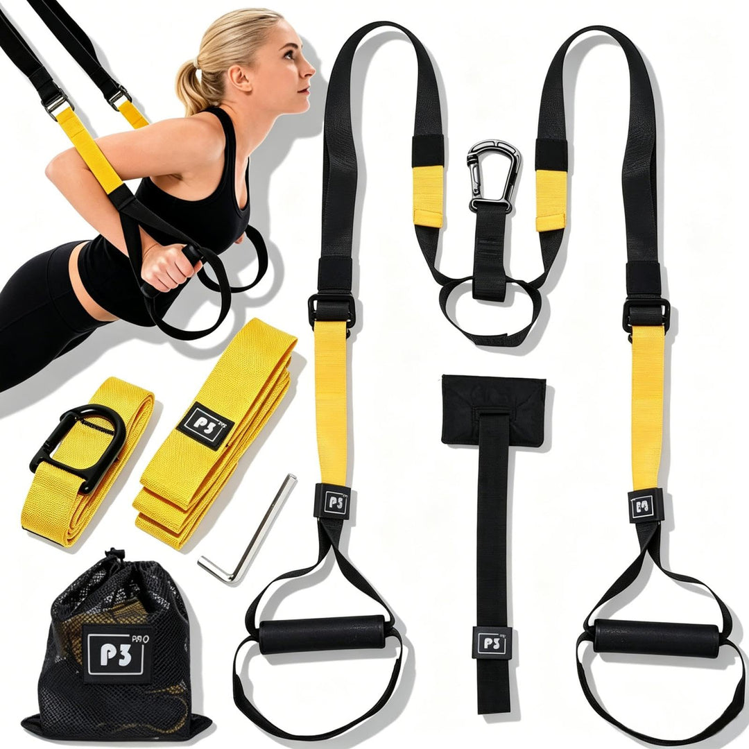 Schlingentrainer, Sling Trainer Set, Verstellbarer, Suspension Trainer mit Türanker, Slingtrainer Bä