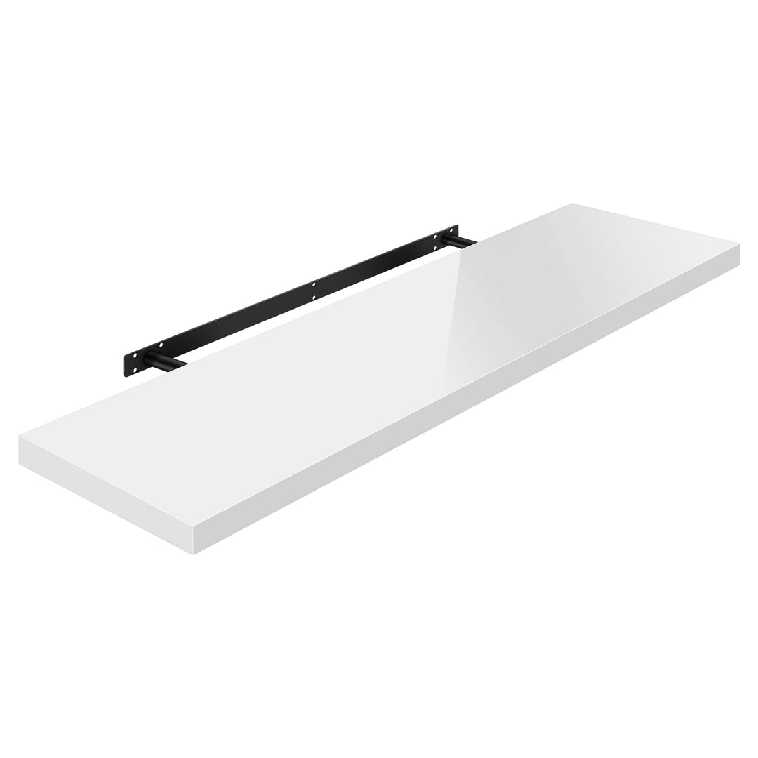 WOLTU Wandregal Volato Wandboard freischwebend hochglänzend weiss Schweberegal CD DVD Regal Bücherre