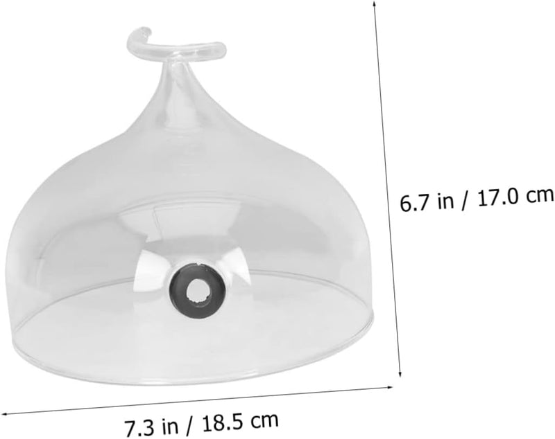 Cabilock Glashaube Tassenabdeckungen Für Getränke Tortenständer Glas Bäckerei Dessert Rauchglasabdec