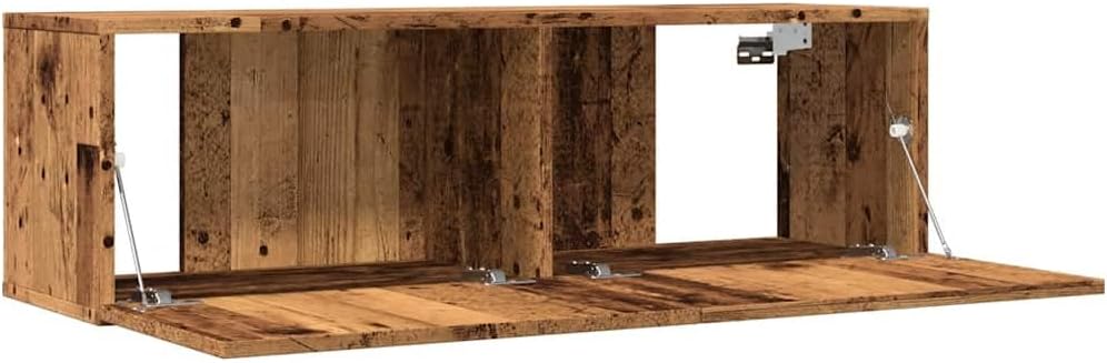 vidaXL TV-Wandschränke 2 STK. Altholz-Optik 100x30x30 cm, HiFi-Schrank, TV-Konsole, TV-Möbel, Medien