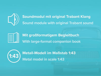FRANZIS 67115 - Trabant Adventskalender, Metall Modellbausatz im Massstab 1:43, inkl. Soundmodul und