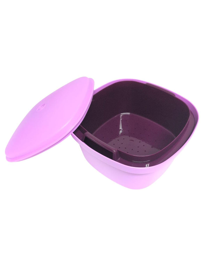 Tupperware kleiner Super Servierstar Siebservierer Thermo-Duo Küchenhelfer mit Sieb in grün weiss Kü