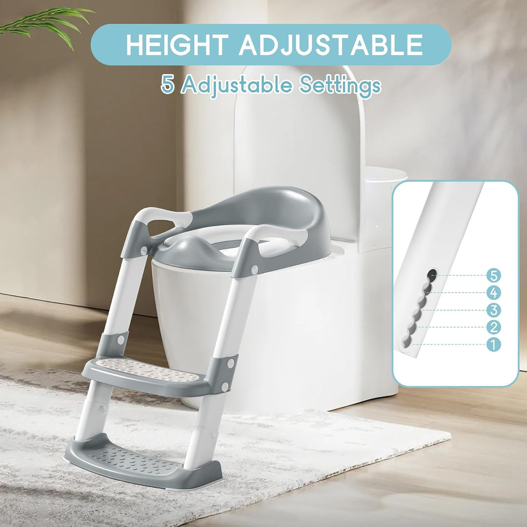 COOSEYA Toilettensitz Kinder, Toilettensitze für Jungen Mädchen, Kinder Toilettensitz mit Treppe,WC