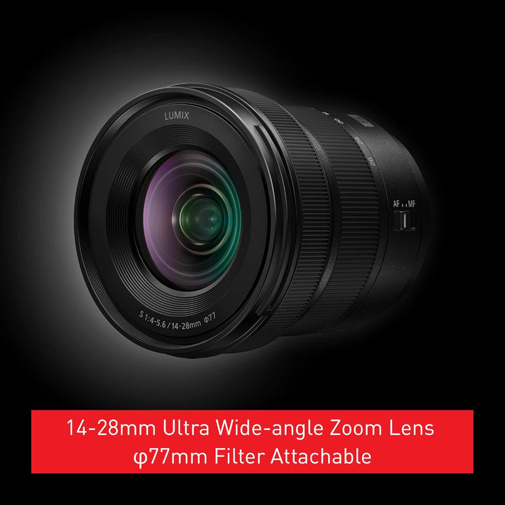 Panasonic Lumix S-R1428E Objektiv, Lumix S Objektiv, 14–28 mm Brennweite, F4-5.6 Blende, ideal für V