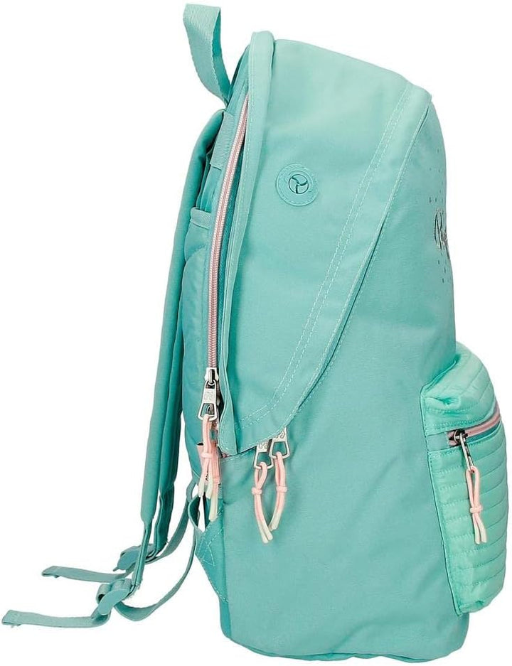 Pepe Jeans Jane Rucksack für Laptop, Doppelfach, 15,6 Zoll, Blau, 31 x 44 x 17,5 cm, Polyester, 20,4