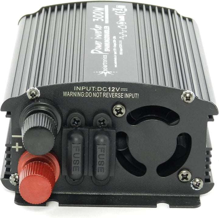solartronics Spannungswandler Wechselrichter Intverter NM 300-5000 Watt 12V zu 230V schwarz USB Schu