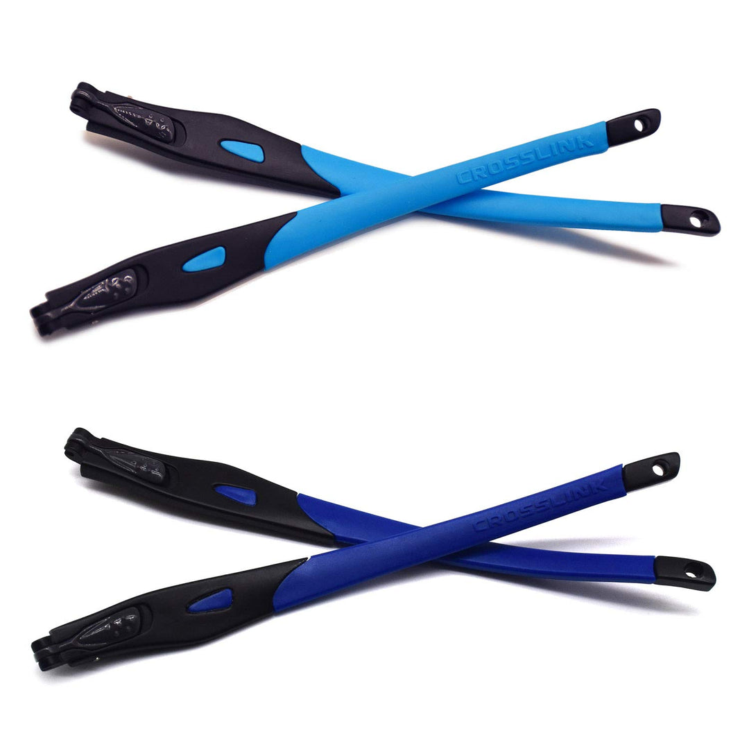 HKUCO Ersatzgläser Beine für Oakley Crosslink Brillengestell Blau/Dunkelblau, Blau/Dunkelblau