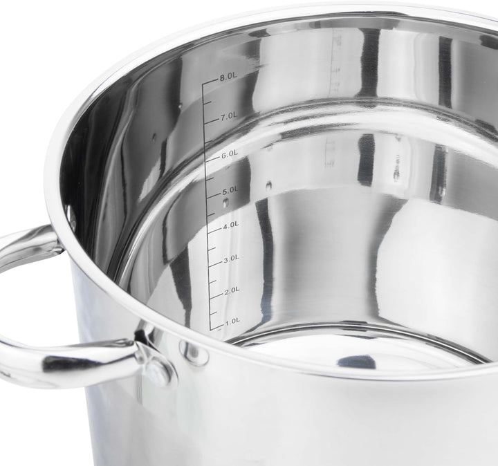 Haushalt International Edelstahl Kochtopf Topf Universaltopf 14L mit Glasdeckel 22023