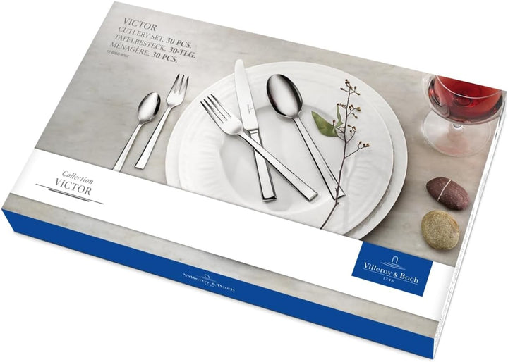 Villeroy und Boch - Victor Tafelbesteck, 30 tlg., für bis zu 6 Personen, Edelstahl, spülmaschinengee