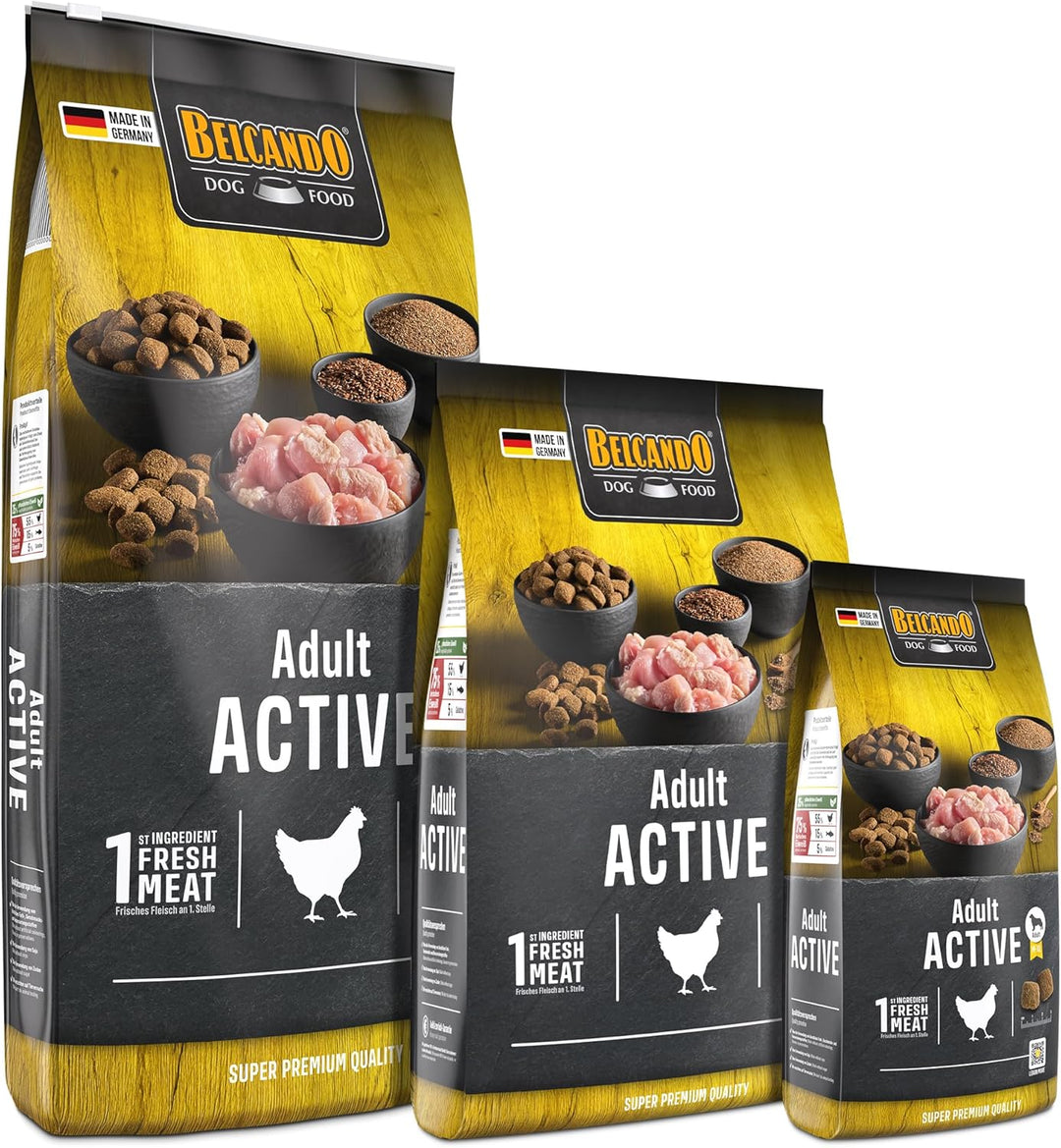 Belcando Adult Active [12,5 kg] Hundefutter | Trockenfutter für aktive Hunde &amp; Sporthunde | Alleinfu