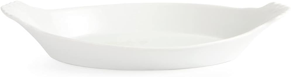 Olympia Weisswaren Ovale Servierteller mit Ohren, 320 x 177 mm, Porzellan, 6 Stück 320X 177mm, 320X