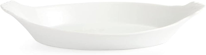 Olympia Weisswaren Ovale Servierteller mit Ohren, 320 x 177 mm, Porzellan, 6 Stück 320X 177mm, 320X