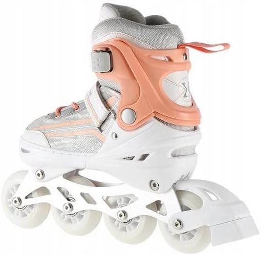 2in1 Inlineskates/Schlittschuhe Nils Extreme Lucky Weiss/Rosa ABEC7 Gr. 29-33 verstellbar