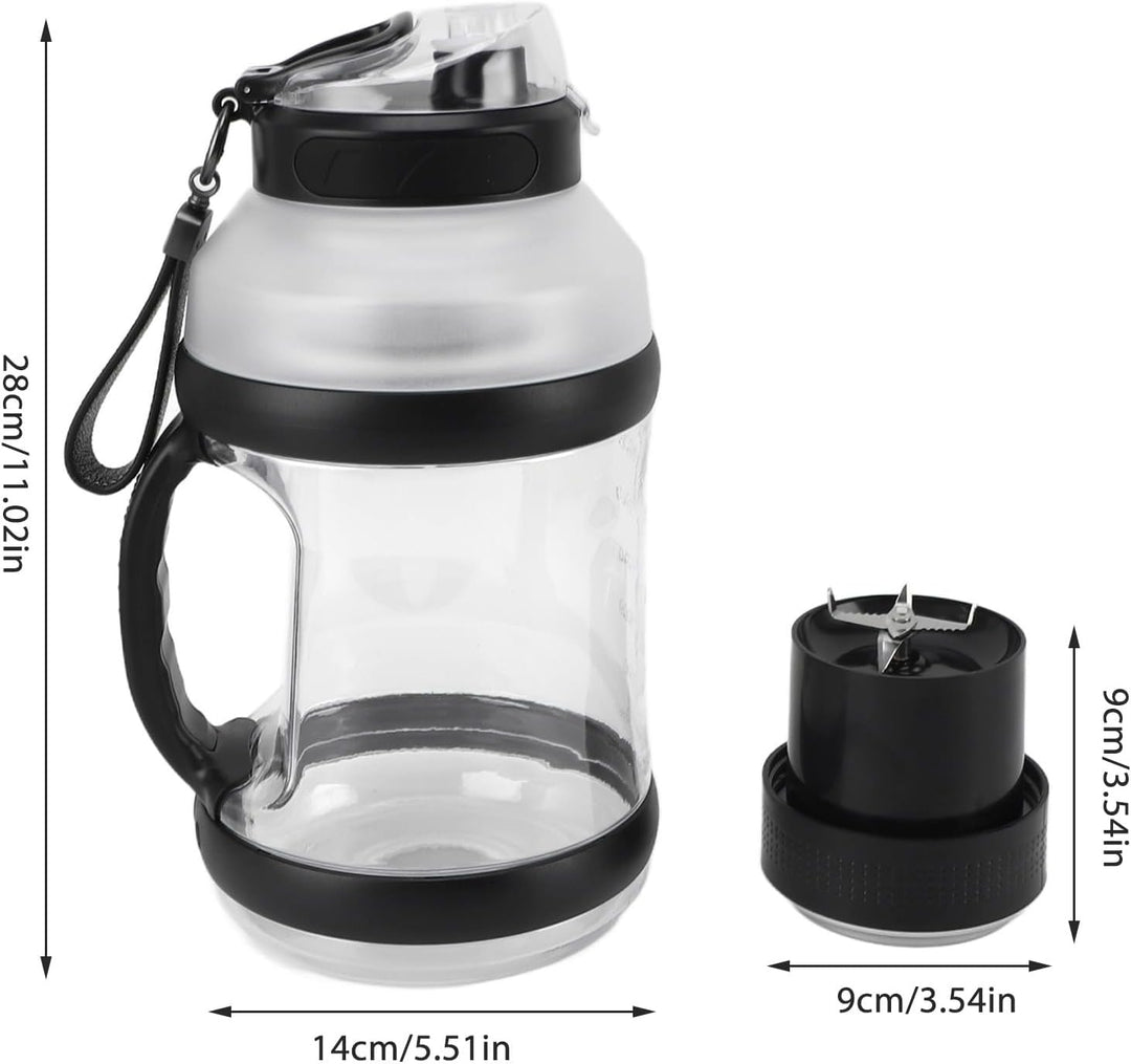 Tragbarer Mixer, Persönlicher Mixer, 2 L Sport-Smoothie-Mixer mit 6 Kantenklingen, 18000 U/min, 4000