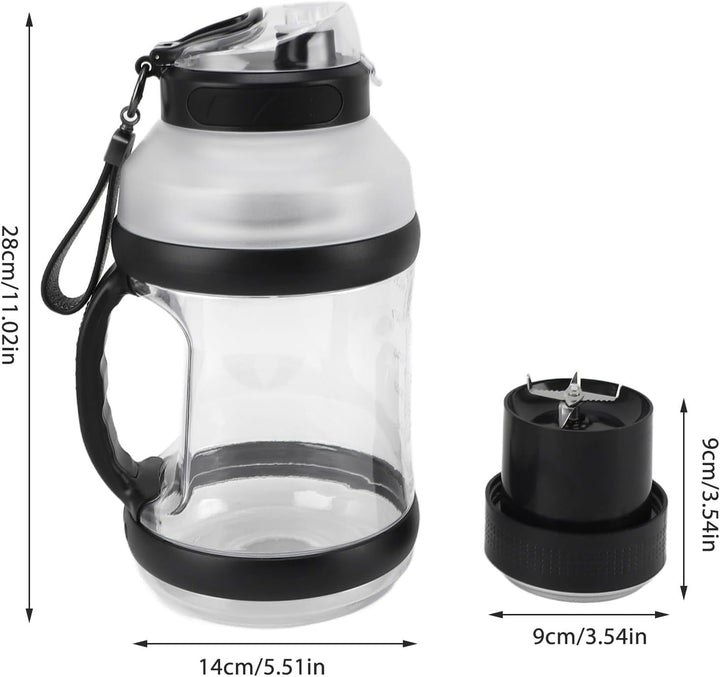 Tragbarer Mixer, Persönlicher Mixer, 2 L Sport-Smoothie-Mixer mit 6 Kantenklingen, 18000 U/min, 4000
