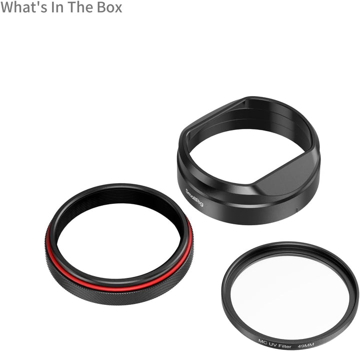SMALLRIG UV-Filter mit Gegenlichtblende für FUJIFILM X100VI / X100V, UV-Filter mit 99% Lichtdurchläs