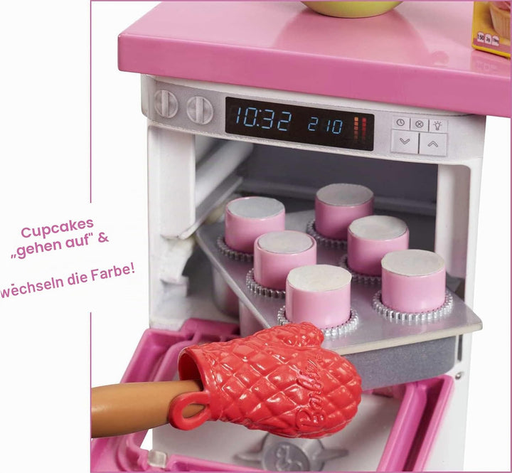 Barbie FHP57 - Barbie-Puppe mit Backofen und aufgehendem Gebäck, Spielzeug ab 3 Jahren