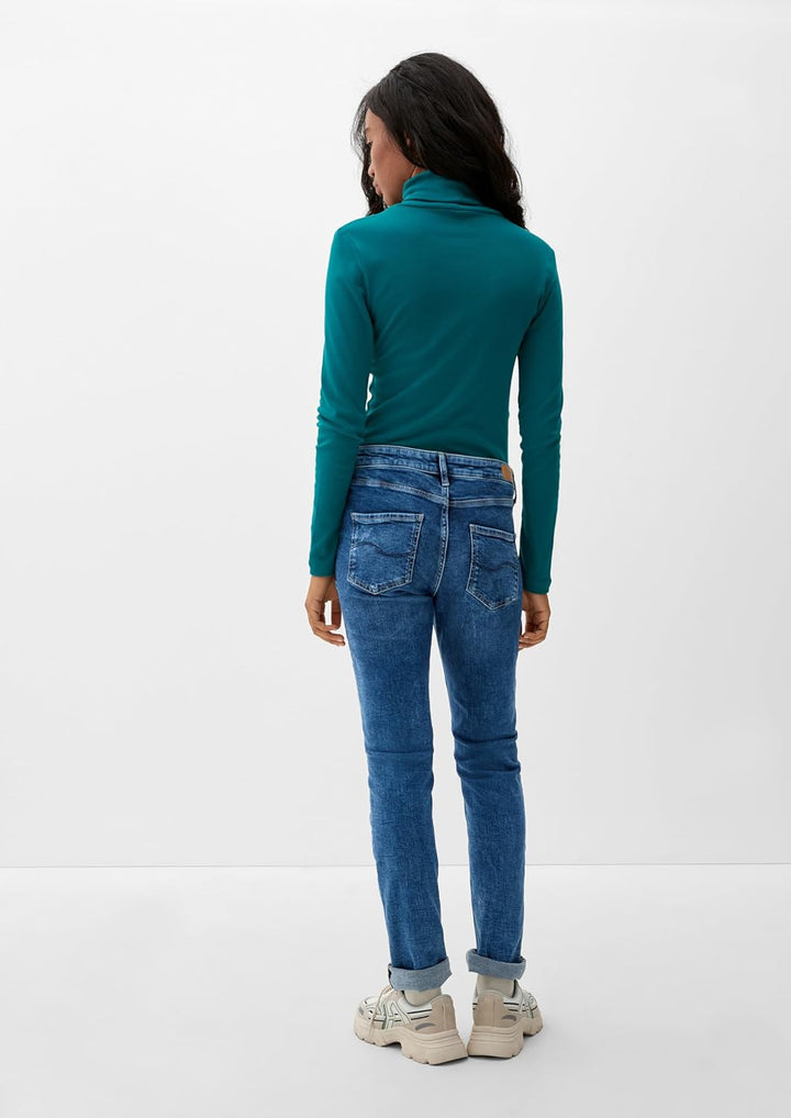 QS Damen Jeans, Fit: Catie Slim Leg 34W / 36L Blau, 34W / 36L Blau