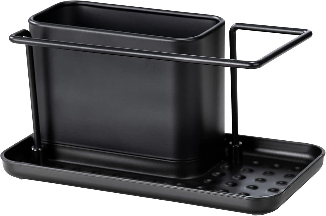 WENKO Spülorganizer Mod. Orio, Spülcaddy mit Behälter aus rostfreiem Edelstahl abnehmbar, stabile Bo