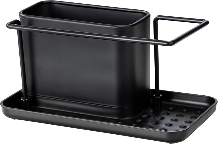 WENKO Spülorganizer Mod. Orio, Spülcaddy mit Behälter aus rostfreiem Edelstahl abnehmbar, stabile Bo