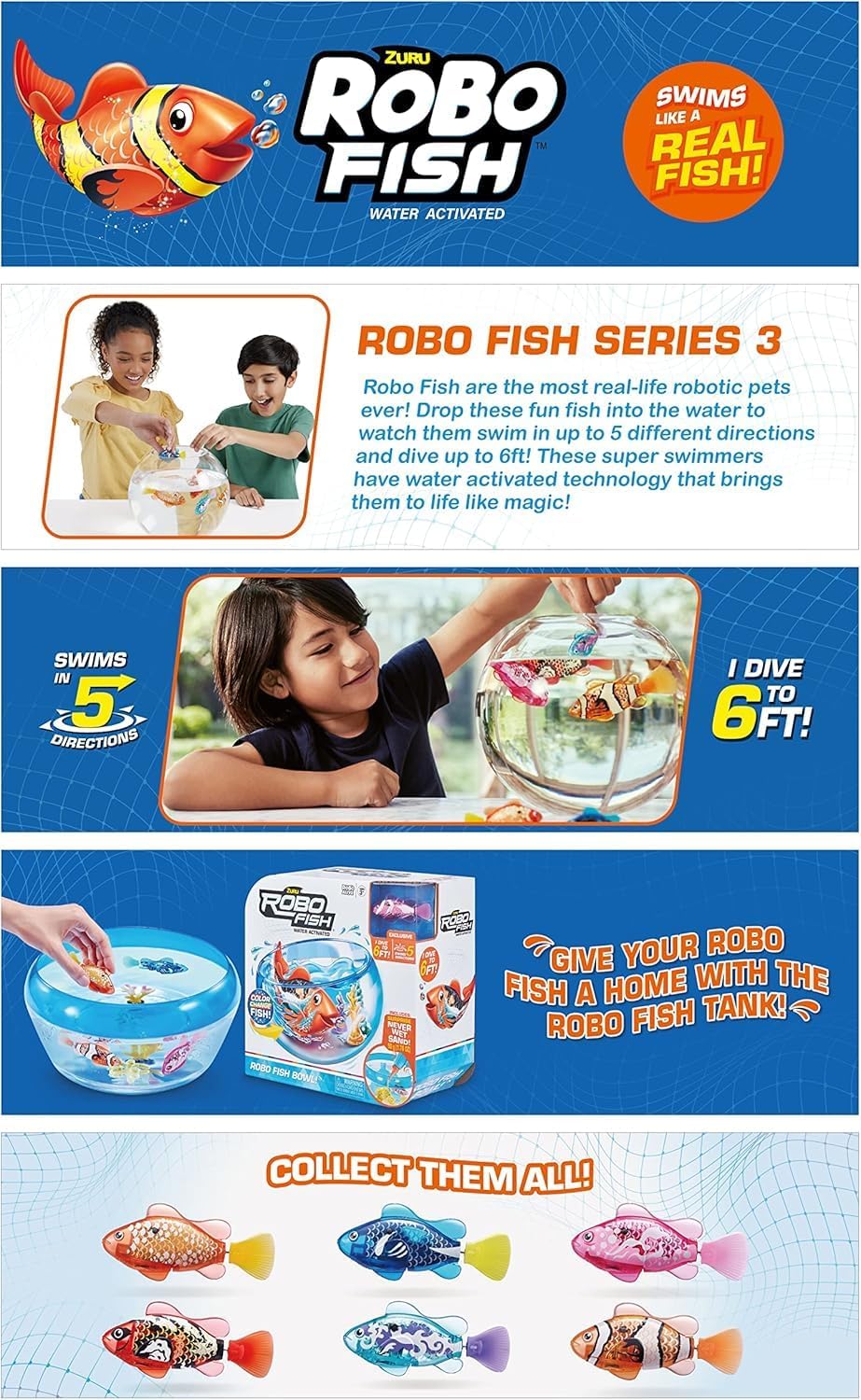 Zuru Robo Alive Fish Serie 3 Sortiment