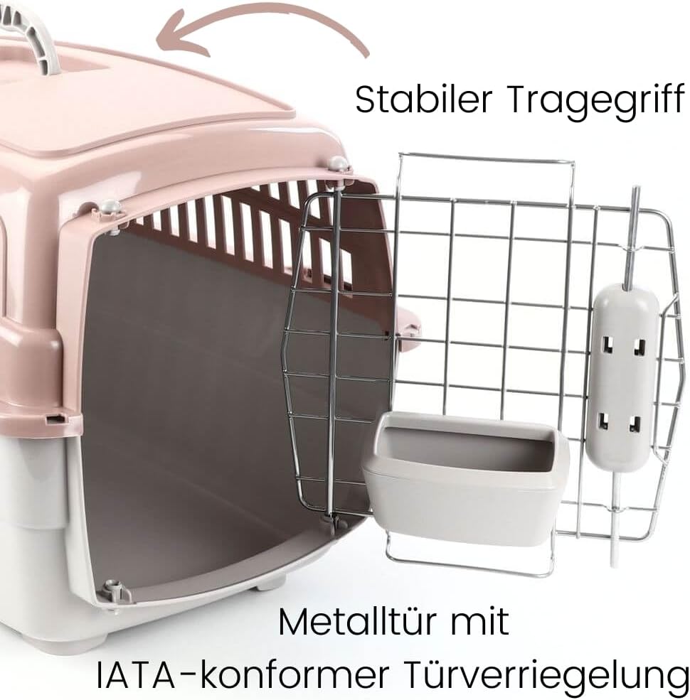 Transportbox IATA Flugbox Flugzeug Transport Auto Box Hunde Katzen Gr. S