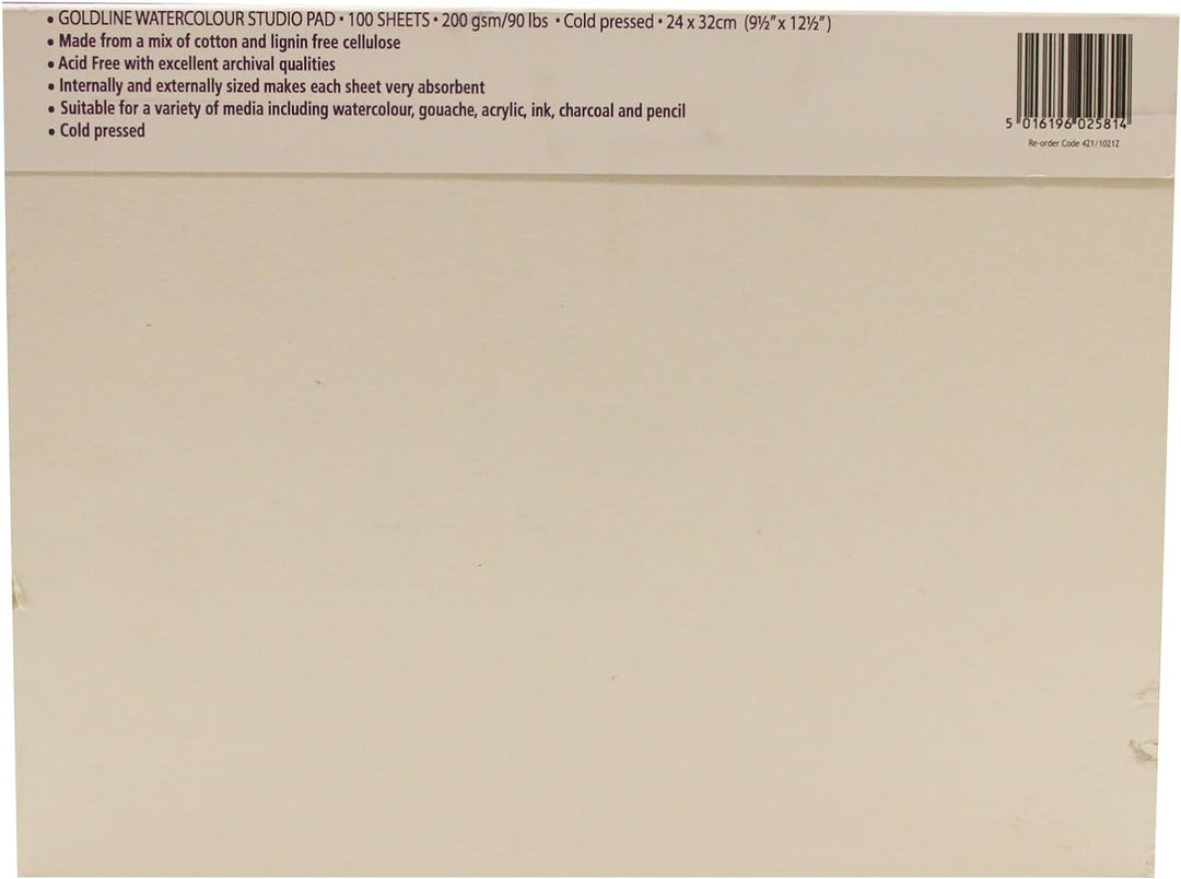 Clairefontaine 421/1021Z cold pressed Goldline Studio Aquarellpapier Mappe (mit 100 Bögen, feinkörni