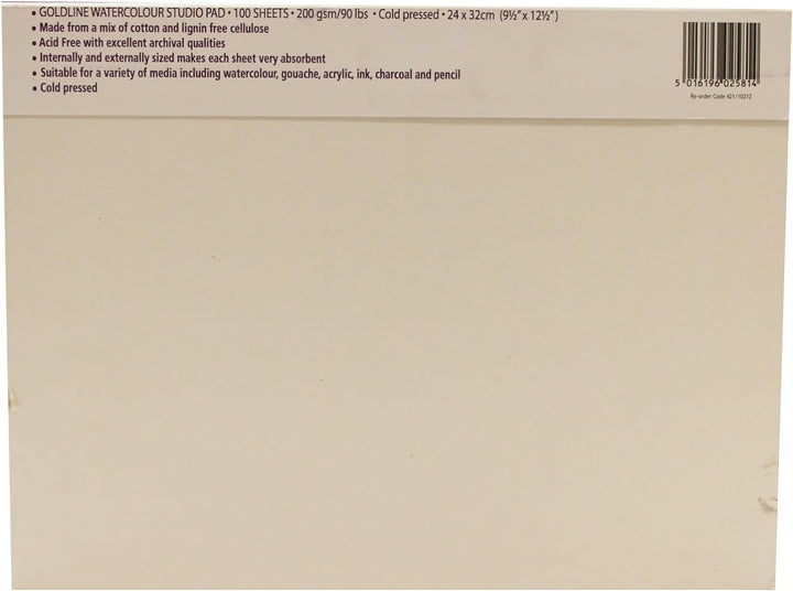 Clairefontaine 421/1021Z cold pressed Goldline Studio Aquarellpapier Mappe (mit 100 Bögen, feinkörni