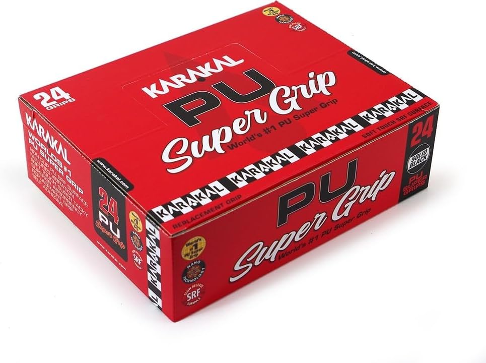 Karakal PU Super Grip schwarz Basis-Griffbänder - 24er Box