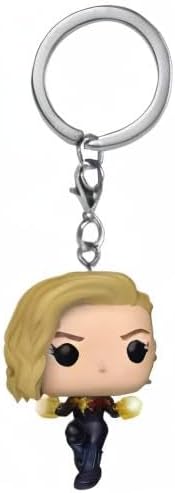 Funko Pop! Keychain: The Marvels - Captain Marvel - Neuartiger Schlüsselanhänger - Vinyl-Minifigur Z